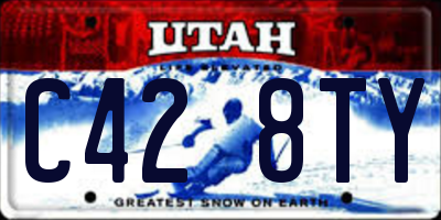 UT license plate C428TY