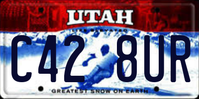 UT license plate C428UR