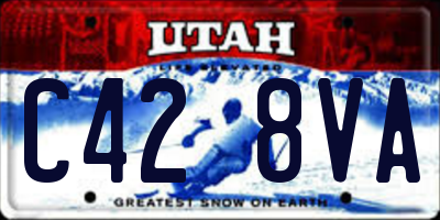 UT license plate C428VA