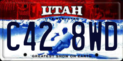 UT license plate C428WD