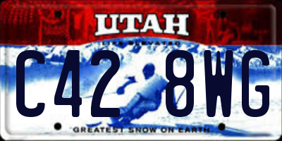UT license plate C428WG