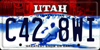 UT license plate C428WI