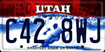 UT license plate C428WJ