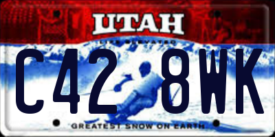 UT license plate C428WK