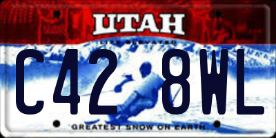 UT license plate C428WL