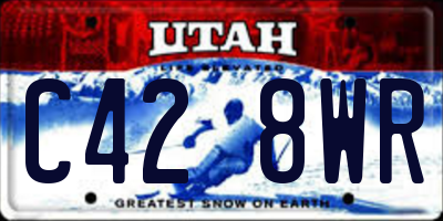 UT license plate C428WR