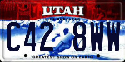 UT license plate C428WW