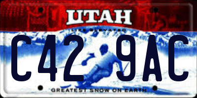 UT license plate C429AC