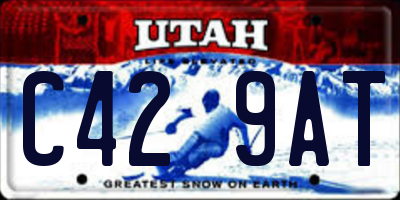 UT license plate C429AT