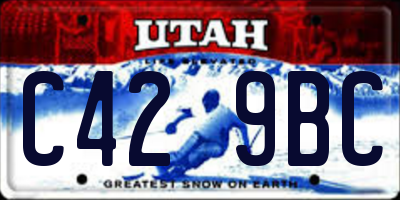 UT license plate C429BC
