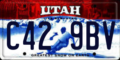 UT license plate C429BV