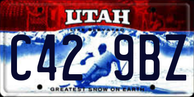 UT license plate C429BZ