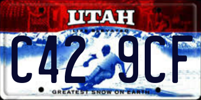 UT license plate C429CF