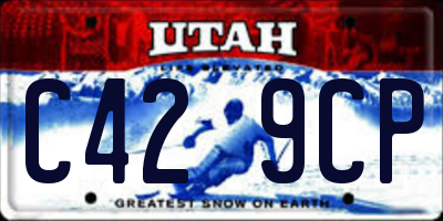 UT license plate C429CP