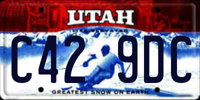 UT license plate C429DC