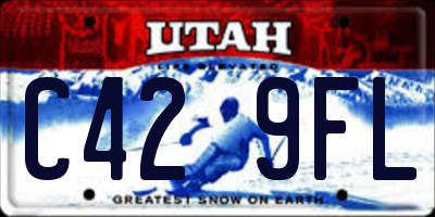 UT license plate C429FL
