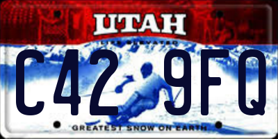 UT license plate C429FQ