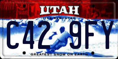 UT license plate C429FY