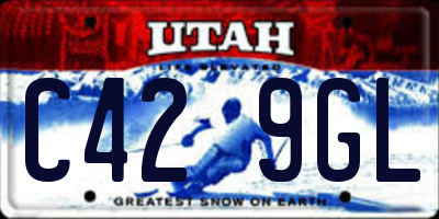 UT license plate C429GL