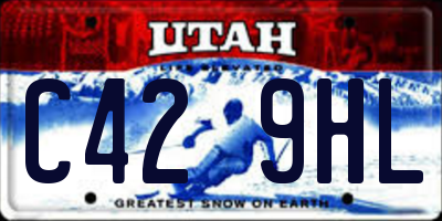 UT license plate C429HL