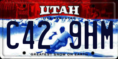 UT license plate C429HM