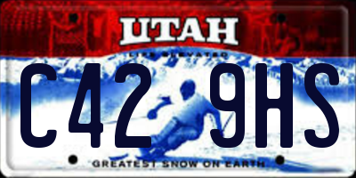 UT license plate C429HS