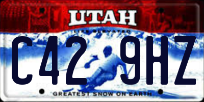 UT license plate C429HZ