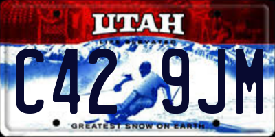 UT license plate C429JM