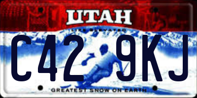 UT license plate C429KJ
