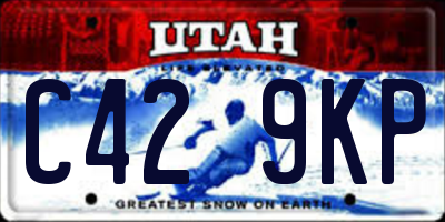 UT license plate C429KP