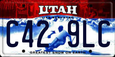 UT license plate C429LC