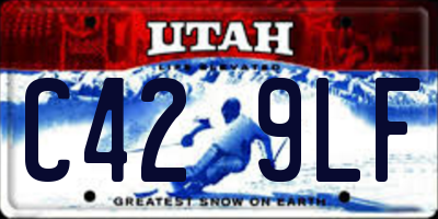 UT license plate C429LF