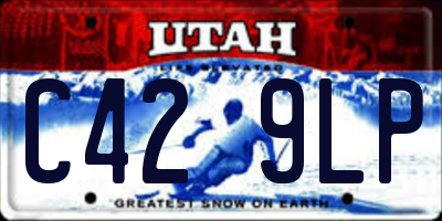 UT license plate C429LP