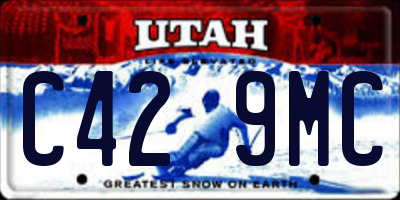 UT license plate C429MC