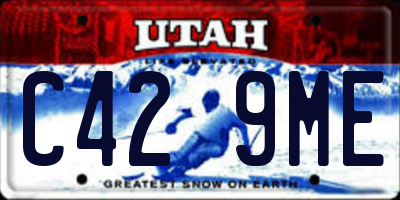 UT license plate C429ME