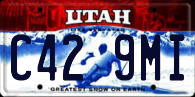 UT license plate C429MI
