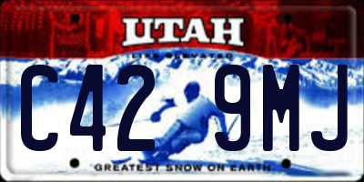 UT license plate C429MJ