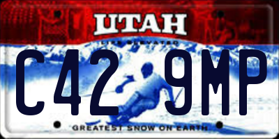 UT license plate C429MP