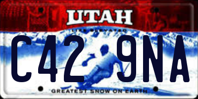 UT license plate C429NA