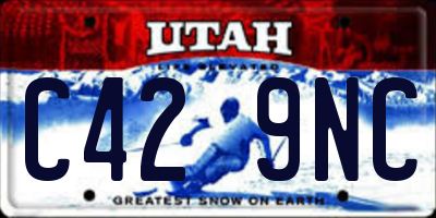 UT license plate C429NC