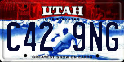 UT license plate C429NG