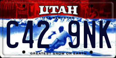 UT license plate C429NK