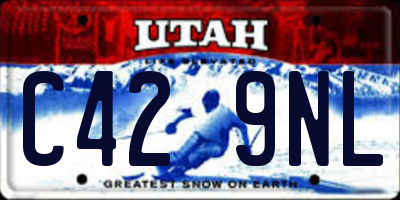 UT license plate C429NL