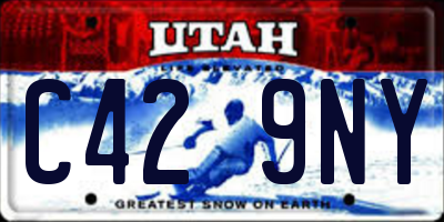 UT license plate C429NY