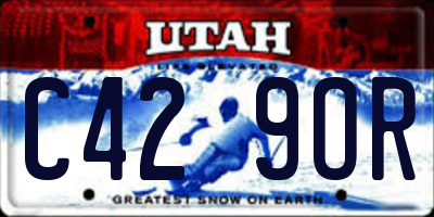 UT license plate C429OR