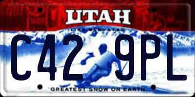 UT license plate C429PL