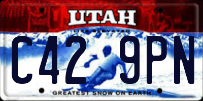 UT license plate C429PN