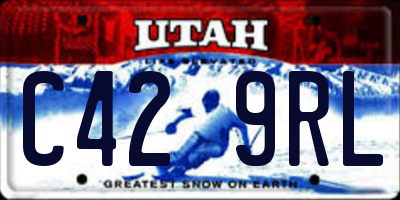 UT license plate C429RL