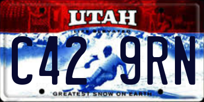 UT license plate C429RN