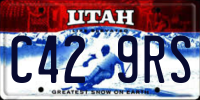 UT license plate C429RS